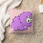 可愛いイラストレーションのトリケラトプス。 クッション (ブランケット)