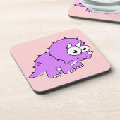 可愛いイラストレーションのトリケラトプス。 コースター (左側)