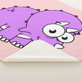 可愛いイラストレーションのトリケラトプス。 シェルパブランケット (3/4)