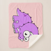可愛いイラストレーションのトリケラトプス。 シェルパブランケット (正面)