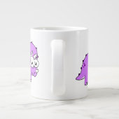 可愛いイラストレーションのトリケラトプス。 ジャンボコーヒーマグカップ (裏面)