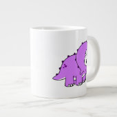 可愛いイラストレーションのトリケラトプス。 ジャンボコーヒーマグカップ (正面右)