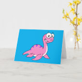 可愛いイラストレーションのネスのモンスター。 カード (黄色い花)