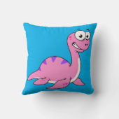 可愛いイラストレーションのネスのモンスター。 クッション (裏面)