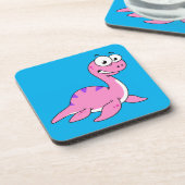 可愛いイラストレーションのネスのモンスター。 コースター (左側)