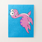 可愛いイラストレーションのネスのモンスター。 ジグソーパズル (縦)