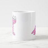 可愛いイラストレーションのネスのモンスター。 ジャンボコーヒーマグカップ (正面)