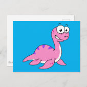 可愛いイラストレーションのネスのモンスター。 ポストカード (正面/裏面)
