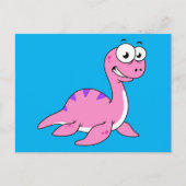 可愛いイラストレーションのネスのモンスター。 ポストカード (正面)