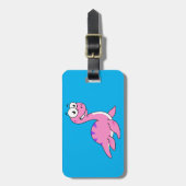 可愛いイラストレーションのネスのモンスター。 ラゲッジタグ (正面縦)