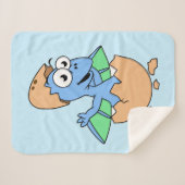 可愛いイラストレーションのベビーPterodactylハッチング。 シェルパブランケット (正面(横))