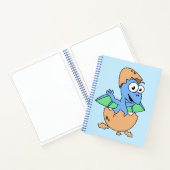 可愛いイラストレーションのベビーPterodactylハッチング。 ノートブック (内部)