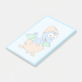 可愛いイラストレーションのベビーPterodactylハッチング。 ポストイット (アングル)