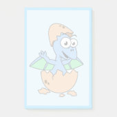 可愛いイラストレーションのベビーPterodactylハッチング。 ポストイット (正面)