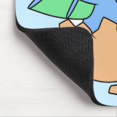 可愛いイラストレーションのベビーPterodactylハッチング。 マウスパッド (コーナー)