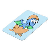 可愛いイラストレーションのベビーPterodactylハッチング。 マグネット (左側)