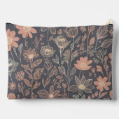 可愛いイラストレーショングラフィック描ライン花 アクセサリーポーチ (裏面)