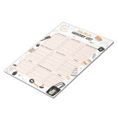 可愛いイラストレーションゼロ廃棄物の食料品ショッピングリスト ノートパッド (アングル)