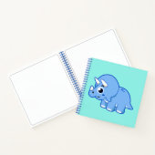 可愛いイラストレーショントリケラトプス恐竜。 ノートブック (内部)