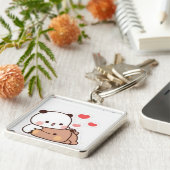 可愛いイラストレーションブブ&デュドゥwith Hear キーホルダー (側面)