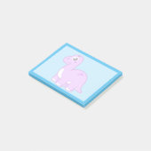 可愛いイラストレーションブロントサウルス恐竜。 ポストイット (アングル)