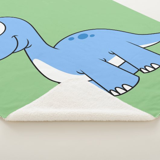 可愛いイラストレーションブロントサウルス。 シェルパブランケット (3/4)