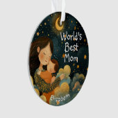 可愛いイラストレーション・オブ・マザー&チャイルド | 母の日 オーナメント (正面)