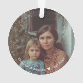 可愛いイラストレーション・オブ・マザー&チャイルド | 母の日 オーナメント (裏面)