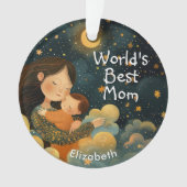 可愛いイラストレーション・オブ・マザー&チャイルド | 母の日 オーナメント (正面)