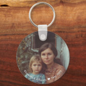 可愛いイラストレーション・オブ・マザー&チャイルド | 母の日 キーホルダー (裏面)