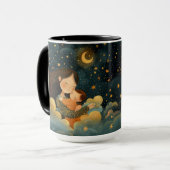 可愛いイラストレーション・オブ・マザー&チャイルド | 母の日 マグカップ (正面左)