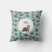 可愛いイラストレーション クッション (裏面)