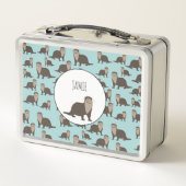 可愛いイラストレーション メタルランチボックス (裏面)