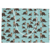 可愛いイラストレーション ラージペーパーバッグ (裏面)