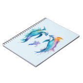 可愛いイルカが二人 ノートブック (左側)