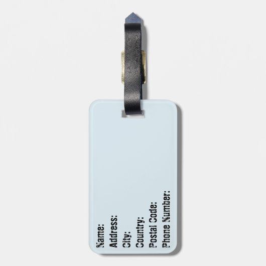 可愛いイルカが二人 ラゲッジタグ (裏面縦)