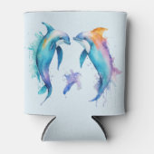 可愛いイルカが二人 缶クーラー (正面)