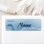 可愛いイルカ名ラベル ラベル (インサイチュ)