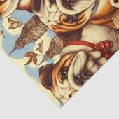 可愛いイングリッシュ絵を描ブルドッグ 薄葉紙 (詳細)