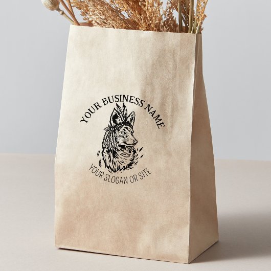 可愛いインディアンキツネカスタム、ビジネス、大 ラバースタンプ