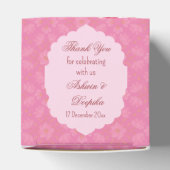 可愛いインディアンブライダルカップルのピンクの蓮の花 フェイバーボックス (上部)