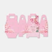 可愛いインディアンブライダルカップルのピンクの蓮の花 フェイバーボックス (折り畳みなし)