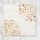 可愛いインディアンヘナ花嫁とメーンディパーソナライズされた フェイバータグ (裏面)