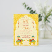 可愛いインディアン結婚ズ象の予算ハルディ招待状 (スタンド正面)