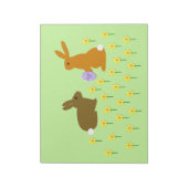 可愛いイースターバニーとダフォジルメモ帳 ノートパッド (回転)