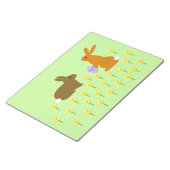 可愛いイースターバニーとダフォジルメモ帳 ノートパッド (アングル)