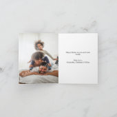 可愛いイースターバニーのウサギの写真 カード (内部)