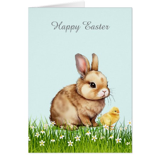 可愛いイースターバニー&チックオンライトブルー (正面)