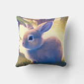 可愛いイースターバニー、ハッピーイースター- personalizable クッション (裏面)