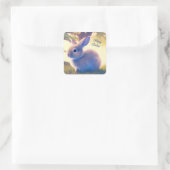 可愛いイースターバニー、ハッピーイースター- personalizable スクエアシール (バッグ)